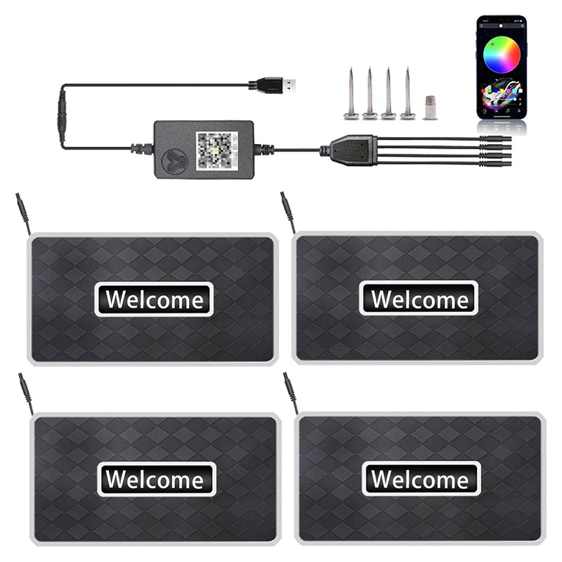 NeonRide™ Custom Name Car Mat