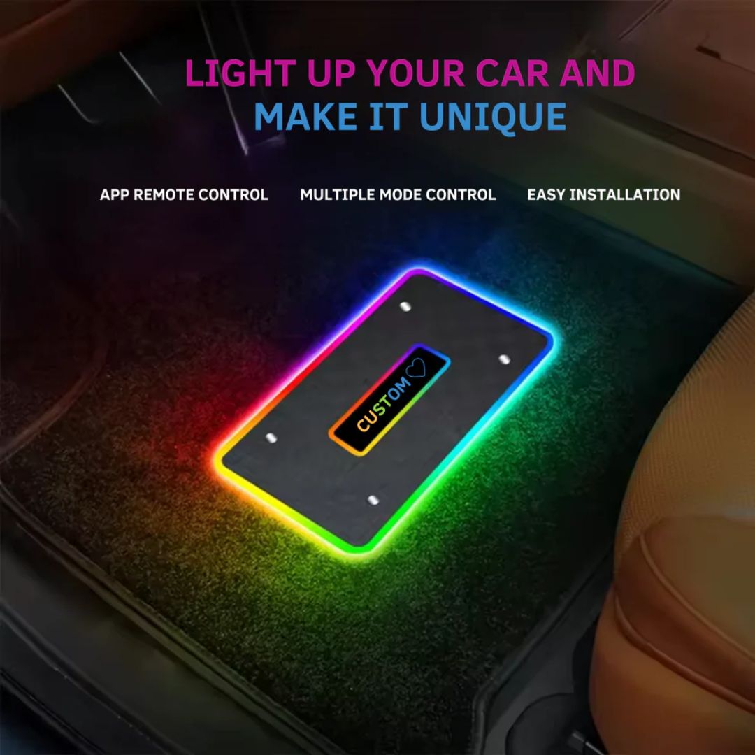 NeonRide™ Custom Name Car Mat